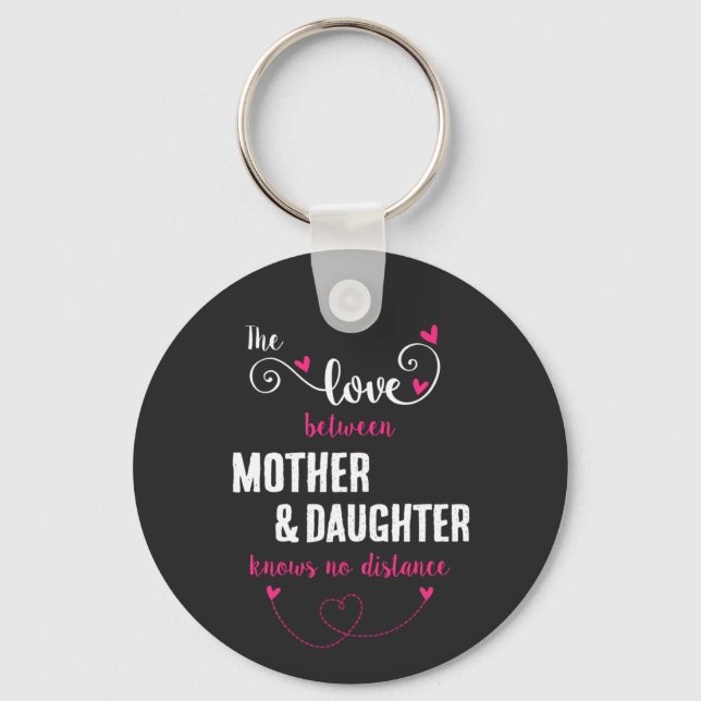 Porte-clés L'amour entre la mère et la fille distance (Recto)