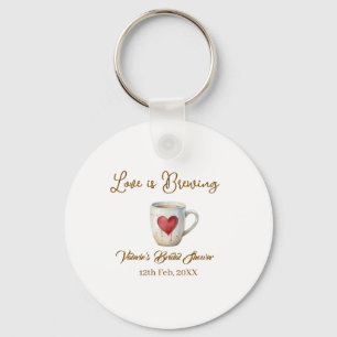 Porte-clés L'amour est en train de préparer une tasse de café