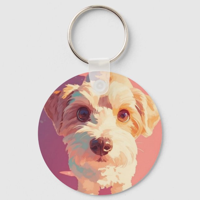 Porte-clés L'amour est inconditionnel, surtout d'un chien. (Recto)