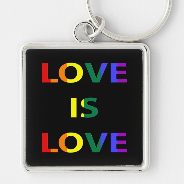 Porte-clés L'amour est l'amour, la fierté LGBT (Devant)