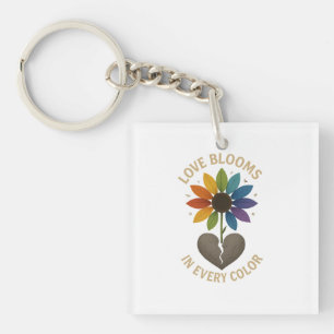 Porte-clés L'amour fleurit dans chaque couleur