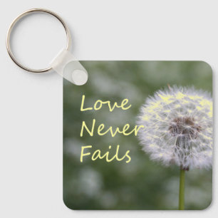 Porte-clés L'amour n'échoue jamais Dandelion1 Corinthiens 13