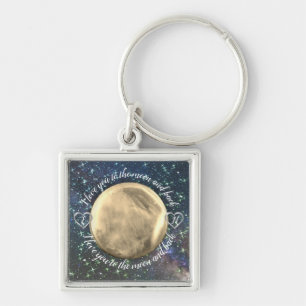 Porte-clés L'Amour Personnalisé Sur La Lune