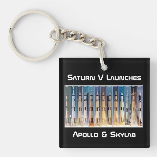 Porte-clés Lancement de la fusée Saturn V Moon (Devant)