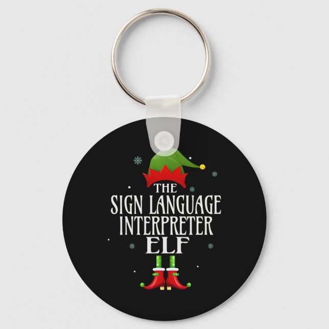 Porte-clés Langue des signes Interprète Elf Matching Family G (Recto)