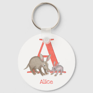 Porte-clés L'animal ABC A est destiné à l'anneau de clé aardv
