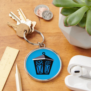 Porte-clés Lanterne de Hibou Bleu Clair