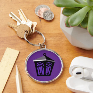 Porte-clés Lanterne Hibou Violet