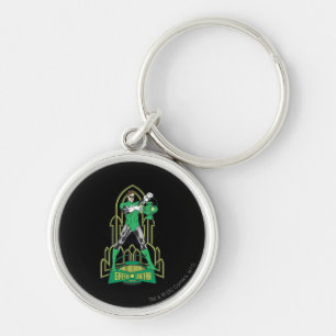 Porte-clés Lanterne verte avec des lettres