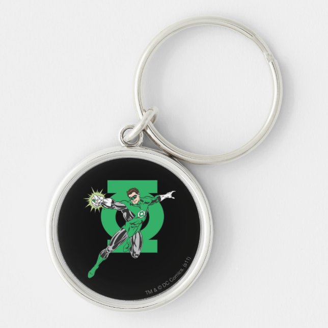 Porte-clés Lanterne verte et symbole (Devant)
