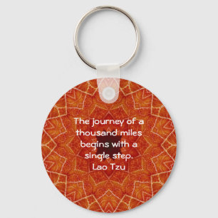 Porte-clés Lao Tzu Wisdom Motivational Quotation Saying