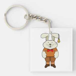Porte-clés Lapin avec une cloche à l'oreille