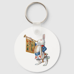 PORTE-CLÉS LAPIN BLANC D'ALICES AU PAYS DES MERVEILLES
