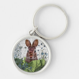 Porte-clés Lapin dans une patte de chou