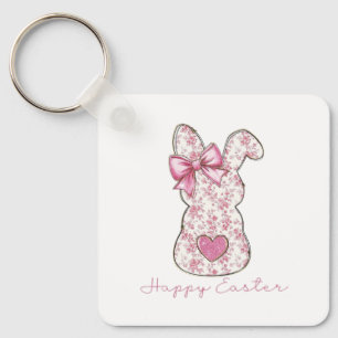 Porte-clés Lapin de Pâques Floral