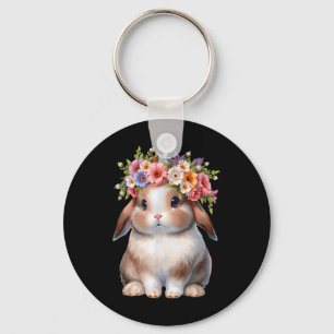 Porte-clés Lapin De Pâques Pour Femmes Filles - Fleur De Lapi
