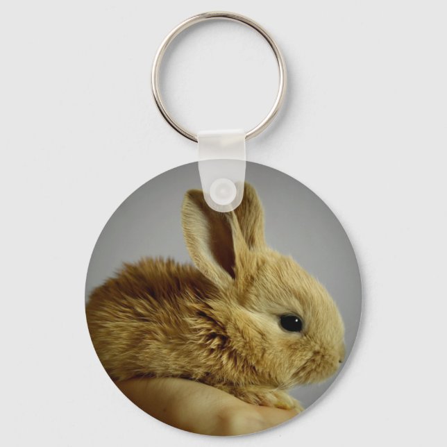 Porte-clés Lapin lapin mignon bébé à la main (Recto)