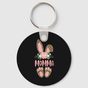 Porte-clés Lapin maman léopard floral joyeuses Pâques fête de