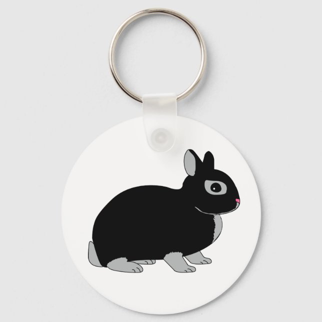 Porte-clés Lapin nain du Pays-Bas (Recto)