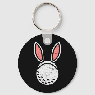 Porte-clés Lapin Oreilles Balle de Golf Drôle de Golf de Pâqu