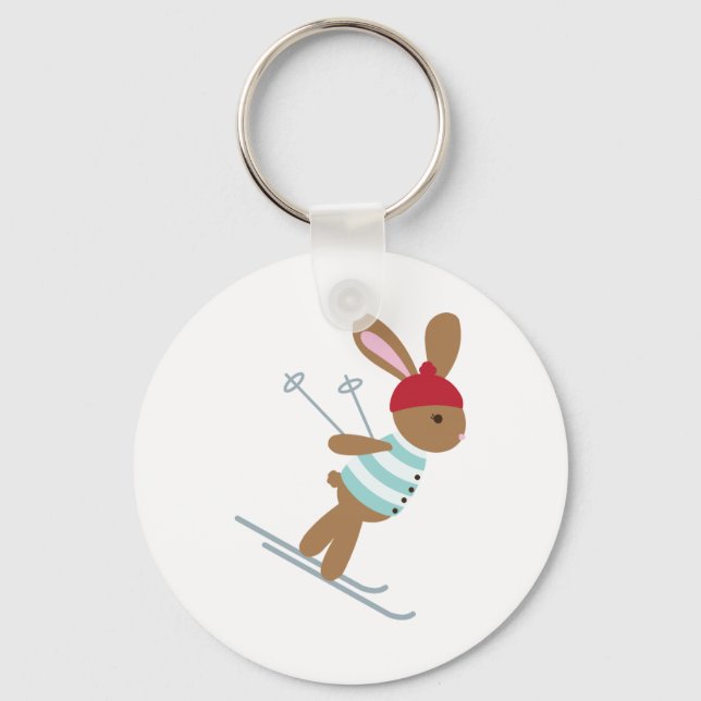 Porte-clés Lapin Ski (Recto)