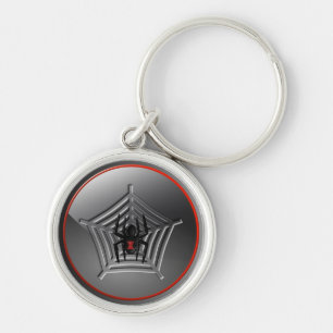 Porte-clés L'araignée noire d'Halloween Éffrayante sur Inte