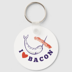 Porte-clés lard narwhal d'amour de la baleine i