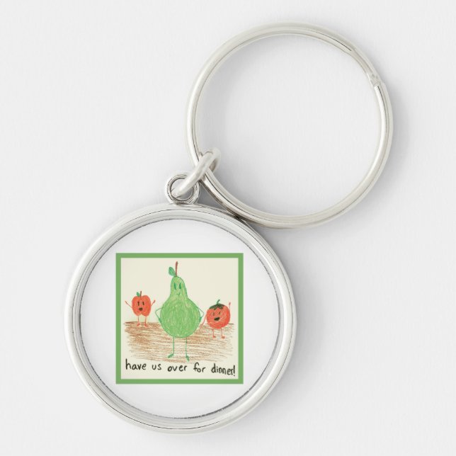 Porte-clés L'art de l'enfant, vert (Devant)