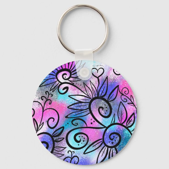 Porte-clés L'art des oiseaux amusant (Recto)