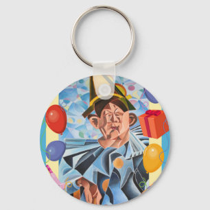 Porte-clés L'art géométrique clown mélancolique