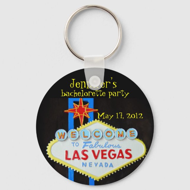 Porte-clés Las Vegas Bachelorette Party Favoriser (Recto)