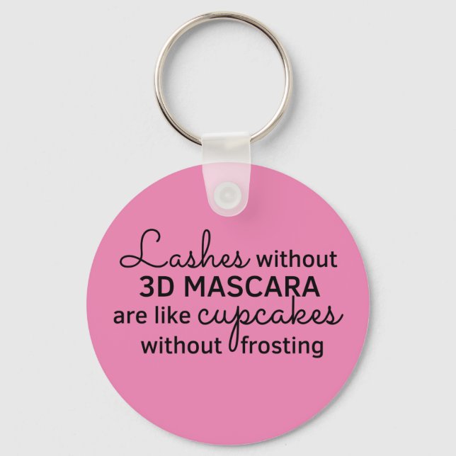 Porte-clés Lashes sans mascara - Younique (Recto)