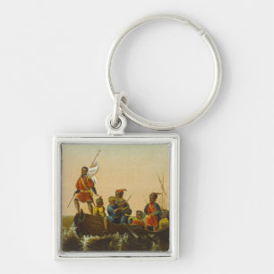 Porte-clés L'atterrissage de Columbus, c.1837 (huile sur la