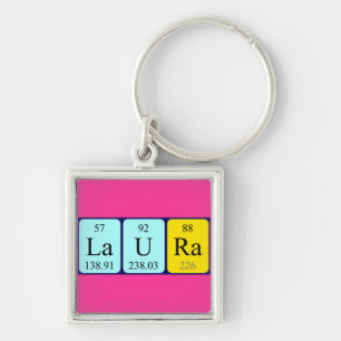 Porte-clés Laura periodic table name keyring