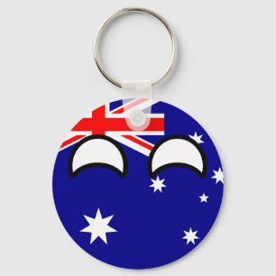 Porte-clés L'Australie Geeky tendante drôle Countryball