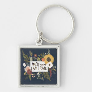 Porte-clés L'automne III Romance   avec vous je suis maison