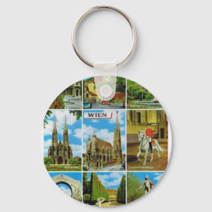 Porte-clés L'Autriche vintage, Wien, Vienne, Multiview