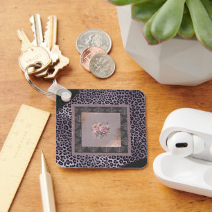 Porte-clés Lavande bouillie rose grunge style