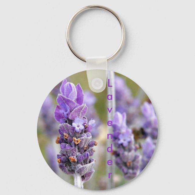 Porte-clés Lavande en fleurs porte - clé (Recto)