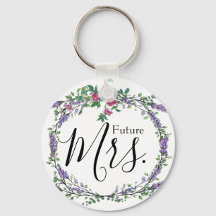 Porte-clés Lavande, Roses vintages, Eucalyptus, Futur Mme.