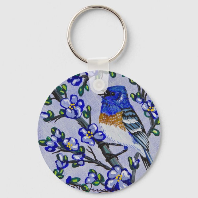 Porte-clés Lazuli Bunting (Recto)