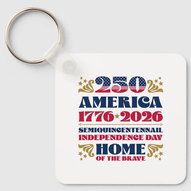 Porte-clés Le 250e anniversaire de l'indépendance de l'Amériq (Recto)
