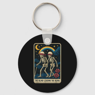 Porte-clés Le Aveugle Menant À L'Aveugle Drôle Carte Tarot Sk