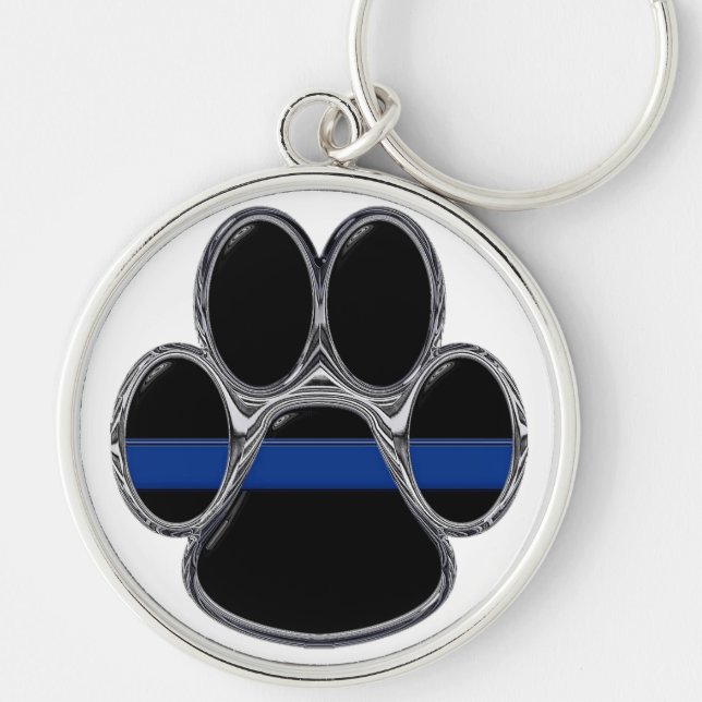 Porte-clés Le berger allemand amincissent Blue Line (Devant)