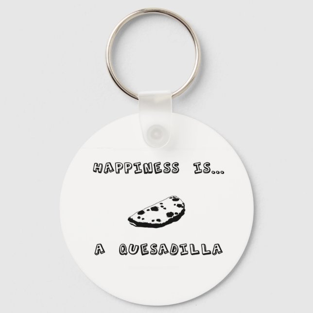 Porte-clés Le bonheur est une Quesadilla (Recto)