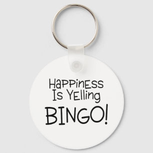 Porte-clés Le bonheur hurle le bingo-test