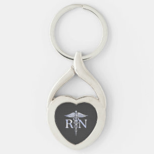 Porte-clés Le caducée de RN d'infirmier autorisé serpente l