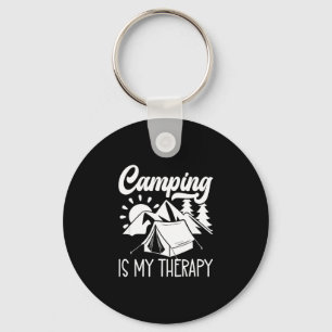 Porte-clés Le camping est ma thérapie