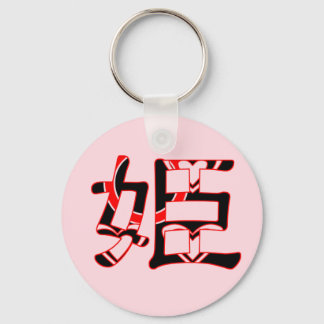 Porte-clés Le caractère kanji de la princesse