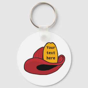 Porte-clés Le casque de pompier Whimsical Cartoon Art